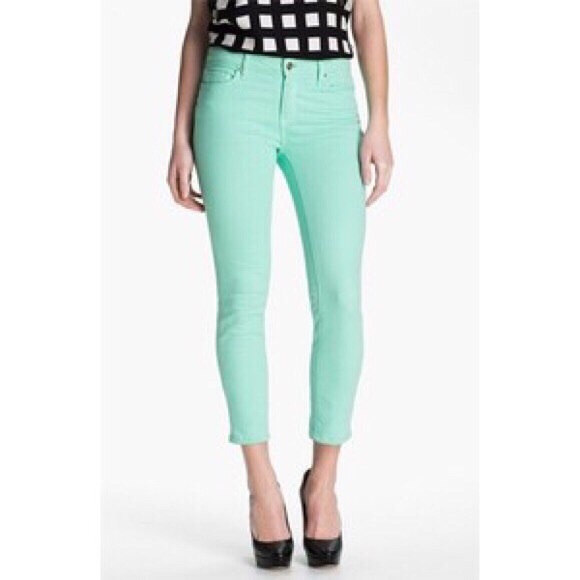 Express Pants - Express Cropped Seagreen Pants Sz 00